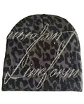 Black leopard beanie (PRE-ORDER)